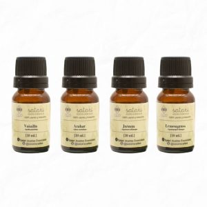 pack 4 aceites esenciales para velas de soja terapeuticas